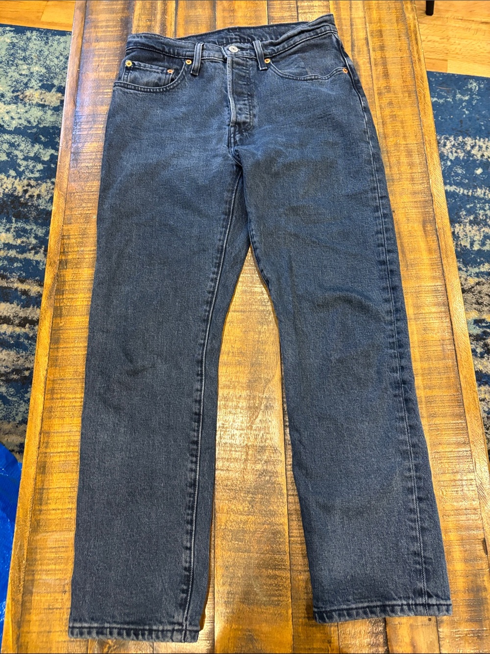 Levi's Straight-Leg Jeans in Dark Blue Wash